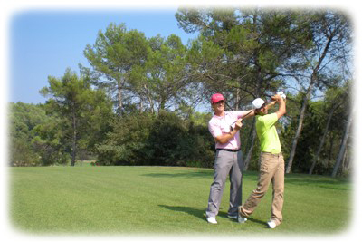 enseignement sur le parcours et sur le practice de golf