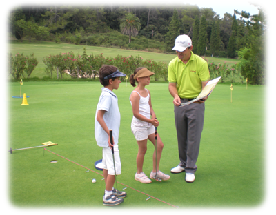 stage juniors sur le putting green
