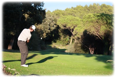 coup d'approche autour du green