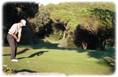 coup de golf vers le green
