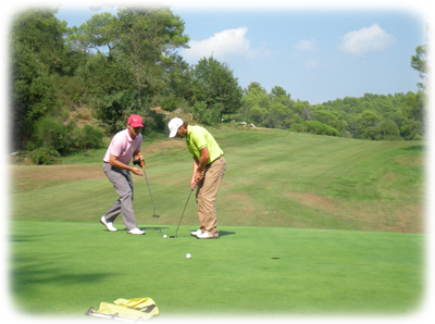 stage de golf sur le parcours