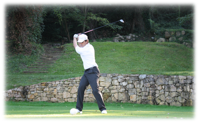 le swing de golf du pro