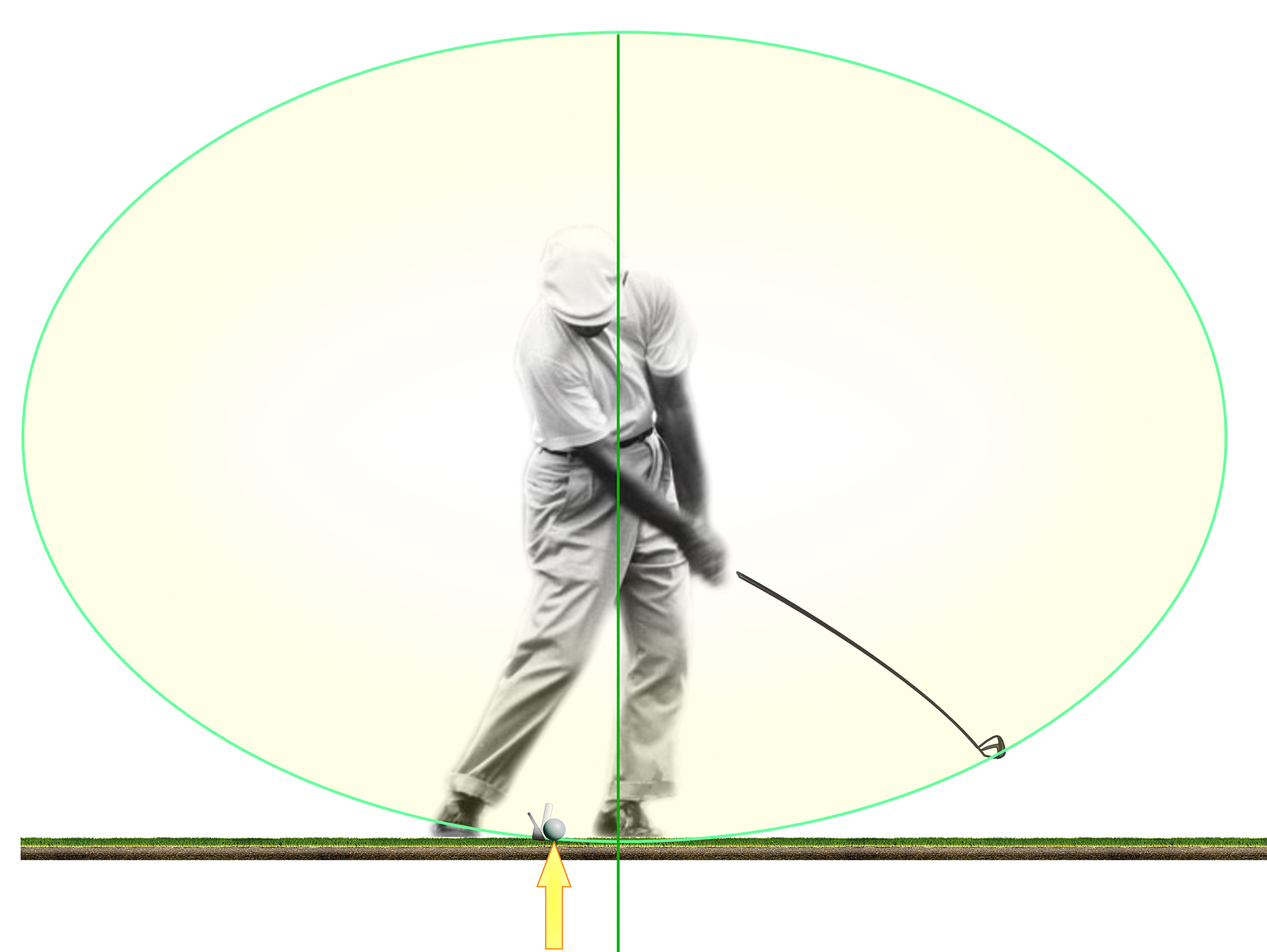 carnet de visualisation : golfeur au fer 9