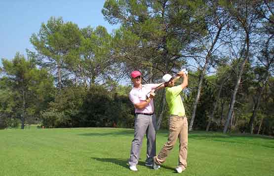 Le backswing d'Anders Hansen avec le driver