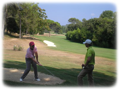 cours du professeur sur le golf