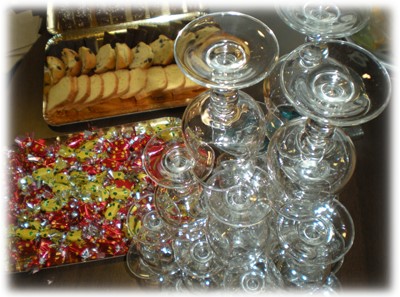 verres et bonbons